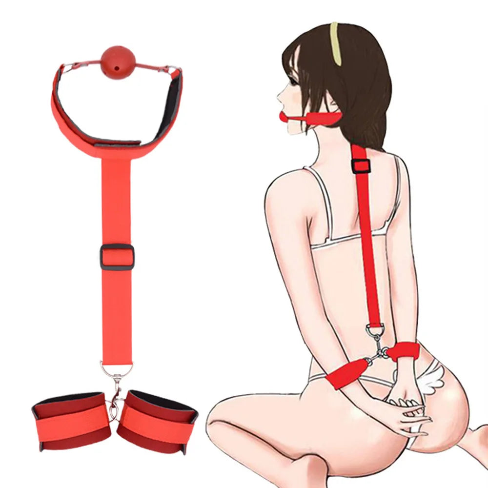 BDSM Neck and Wrist Restraints