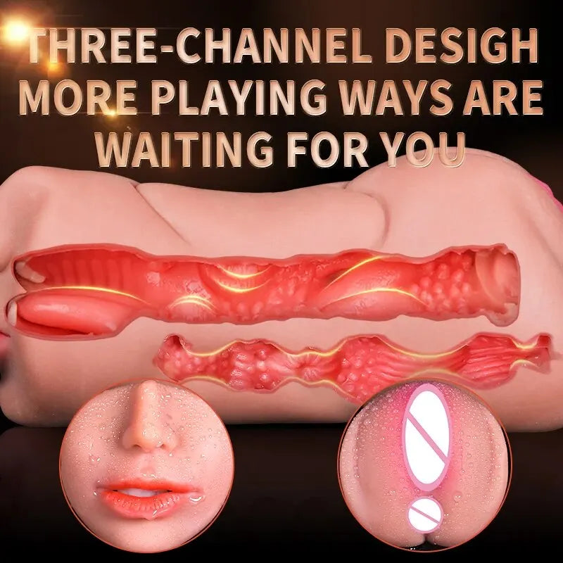 3 IN 1 Fleshlight for Oral, Anal and Normal