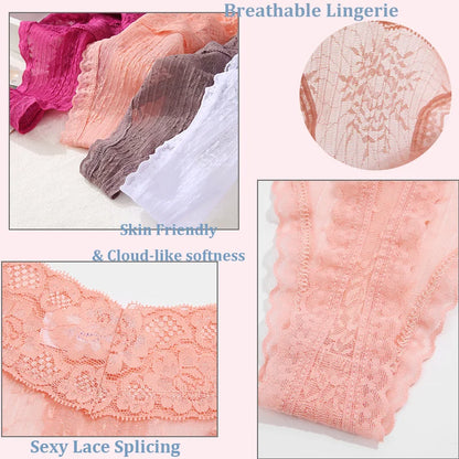 Romantic Lacy Translucent G String 2Pcs/Set